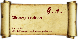 Gönczy Andrea névjegykártya