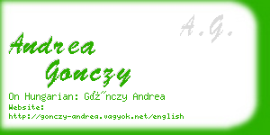 andrea gonczy business card